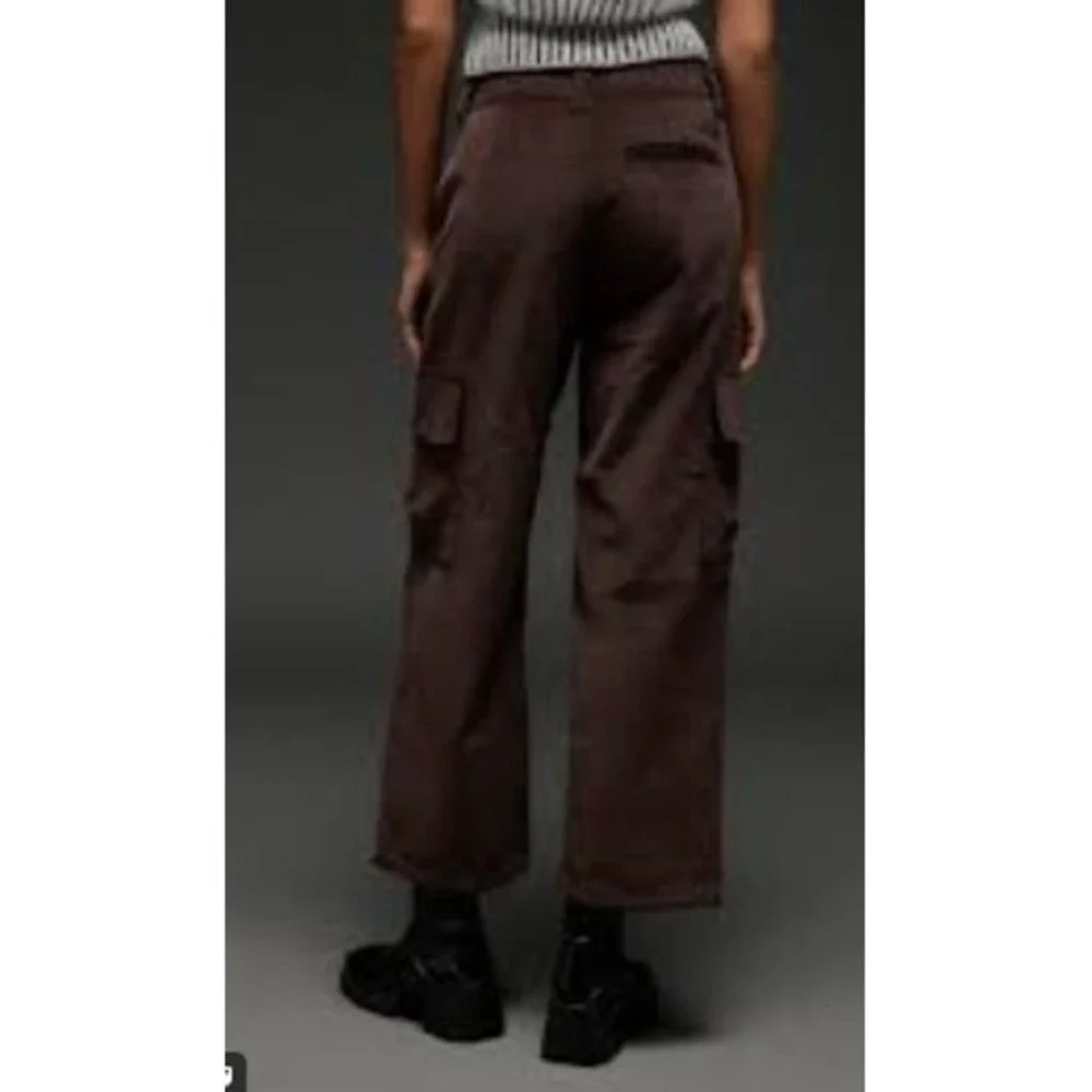 The North Face Utility Cord Pant Coal Brown Corduroy Cargo Womens 12 NF0A85YZ‎